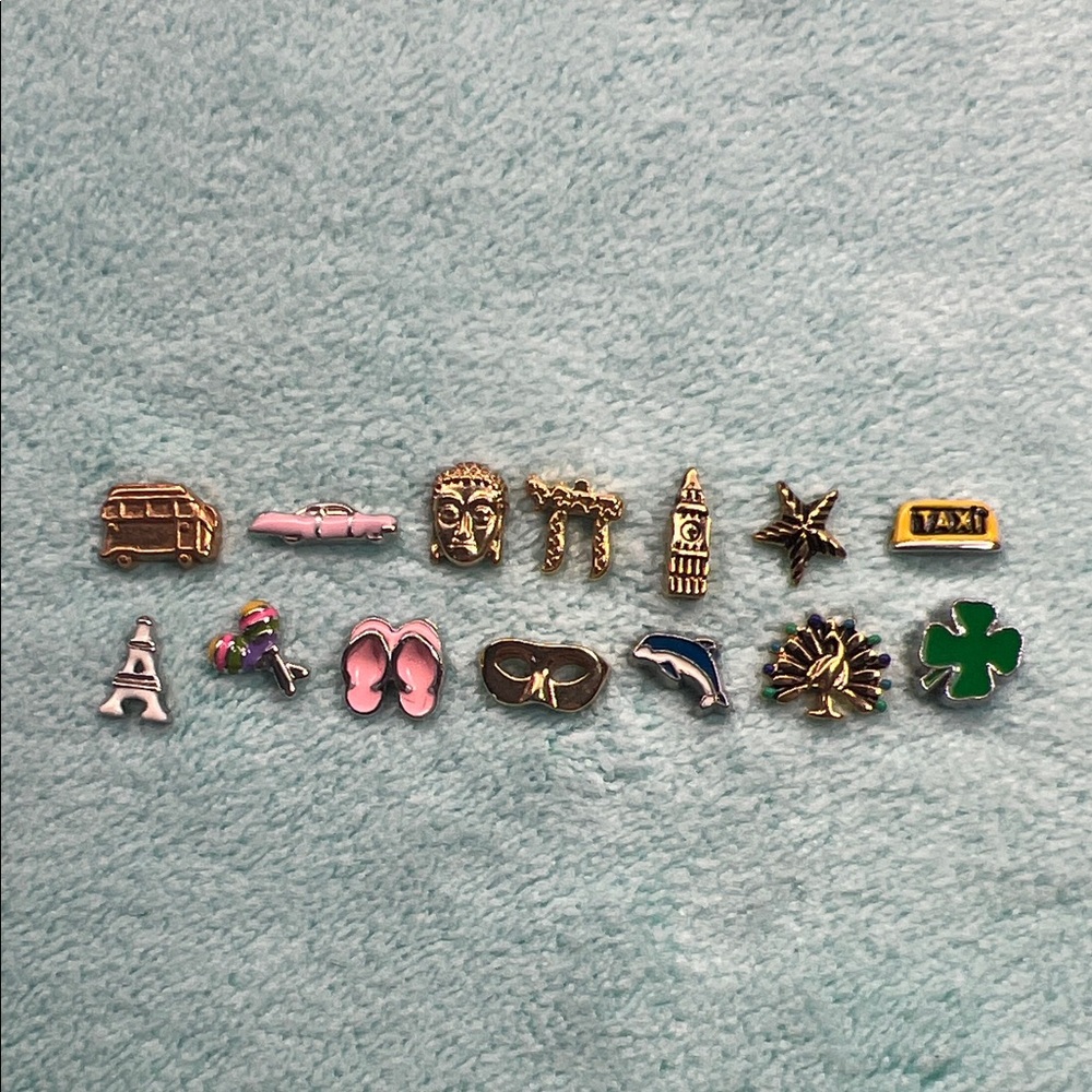 Floating Locket Charms - Travel theme